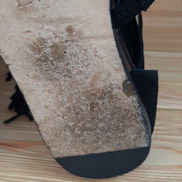 Diane Von Furstenberg DVF Paloma Suede Fringe Sandals Size 6 - Picture 9 of 16